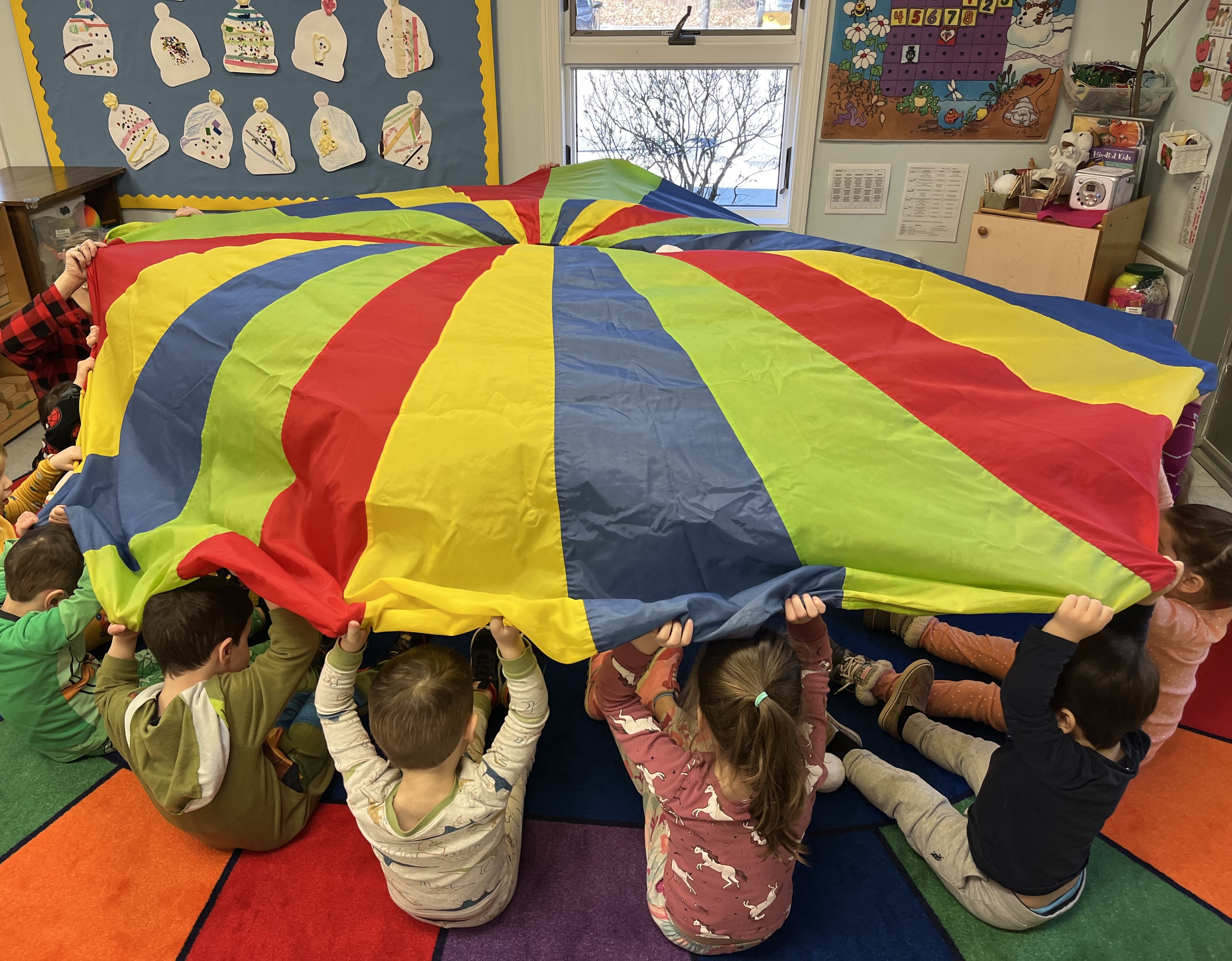 A gathering space in the Blessed Beginnings classroom